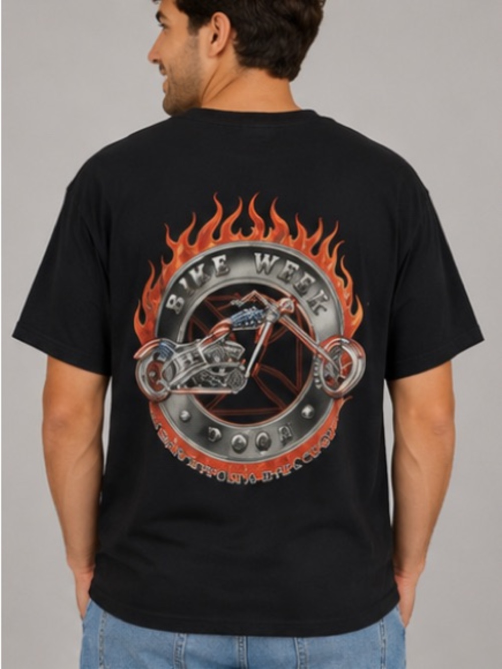 Bike week graphic tee black X-Large